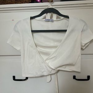 White Rib wrap top